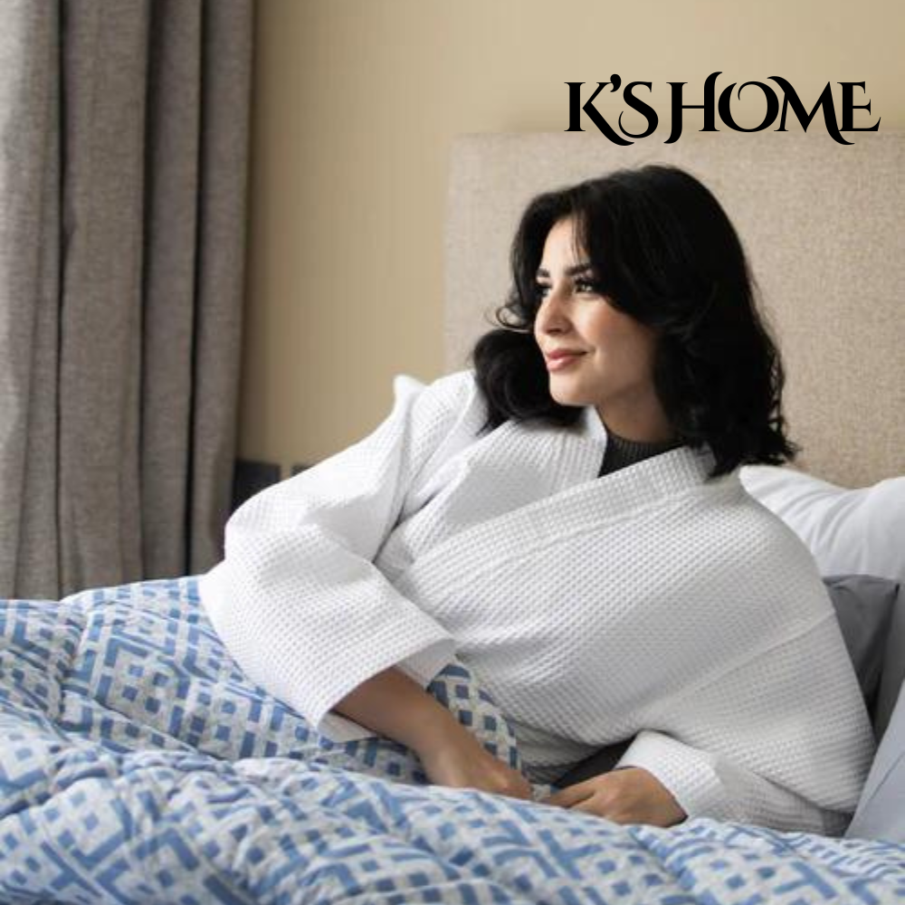 Unisex Waffle Bathrobe 100% Cotton - K’s Home